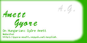 anett gyore business card